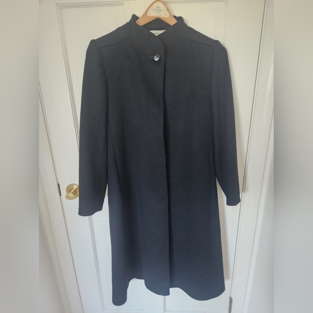 Classic Black Women's Wool Coat - Timeless Longline Jacket